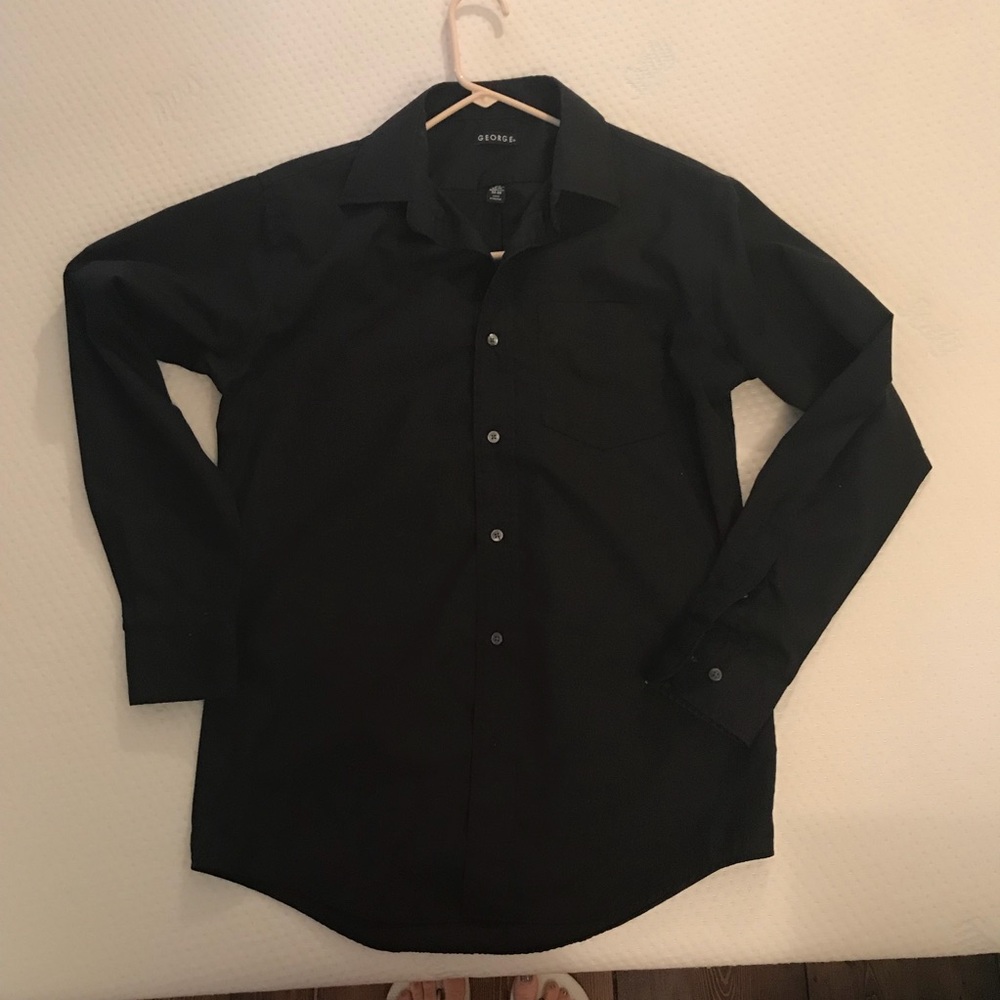 Black button down shirt